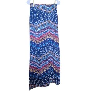 Abstract Stretchy Maxi Skirt- Women's Urban Coco Size Medium